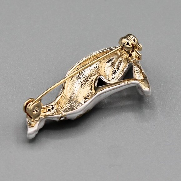 Dog pin brooch jewelry fashion animal best friend elegant gold tone new - Picture 4 of 5